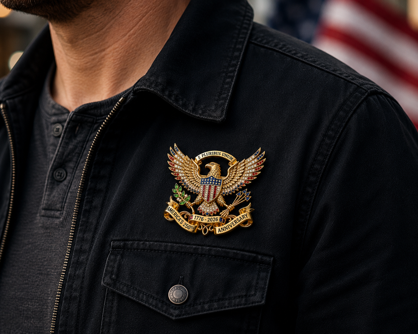 🔥🔥 Father's Day Special:US 250th Anniversary Brooch Pin